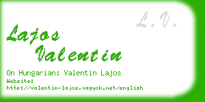 lajos valentin business card